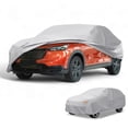 thumbnail image 1 of Unique Bargains 1 Pc Cubierta de automóvil universal impermeable para todo clima, cubierta exterior completa anti-UV 190T-PU tono plateado, ajuste para SUV de hasta 181", 1 of 5