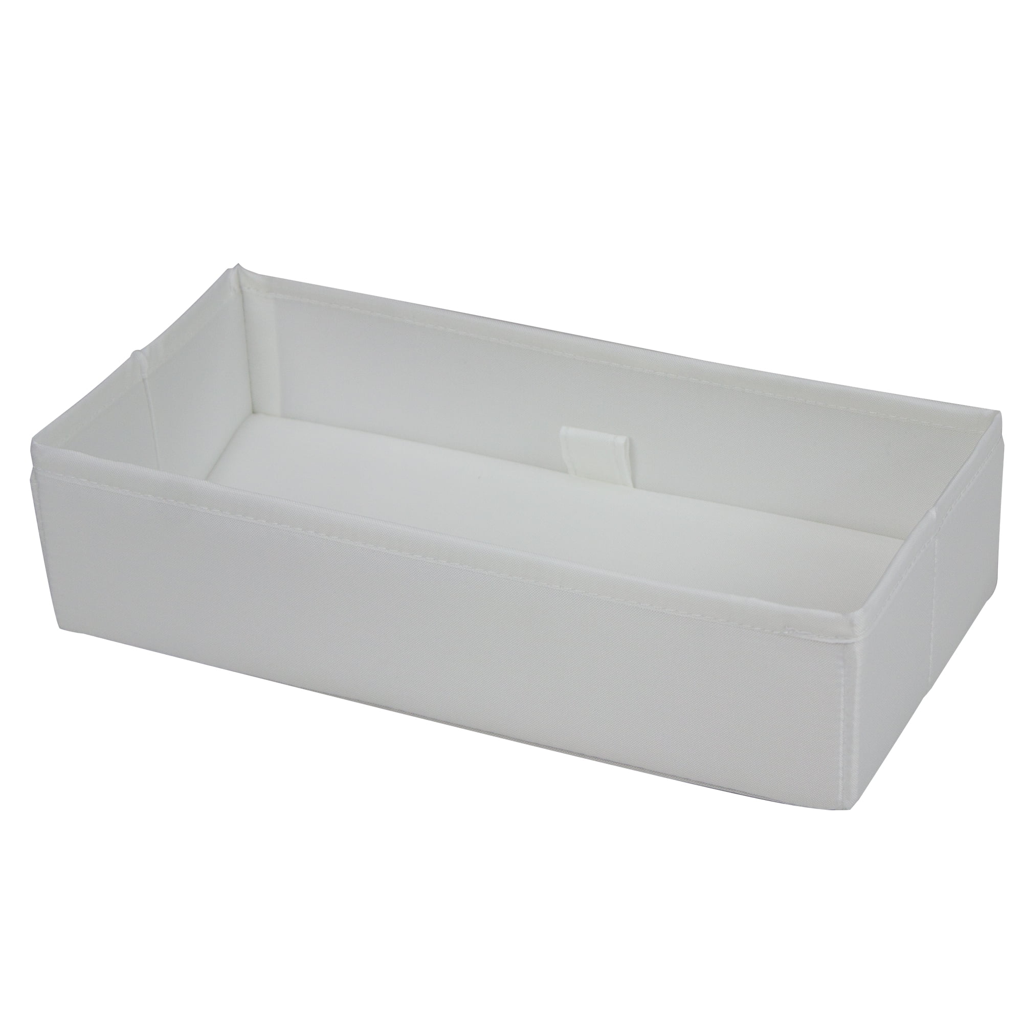 Mainstays 6 pack White Fabric Drawer Organizer Divided Compartment Set - 3 Sizes