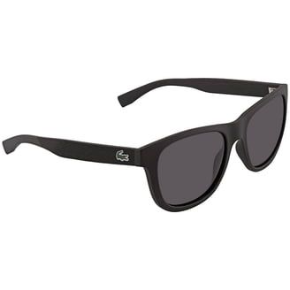 Unisex Lacoste L848S 001 Sunglasses: Grey Square Frame with Dark