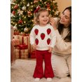 thumbnail image 3 of Happy Town Infant Baby Girl Long Sleeve Sweatshirt Flare Pants 2-Piece Set Fall Winter Toddler Girl Outfits, 3 of 7