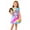 Multicolor-1, variant on Girls Princess Nightgown Set with Matching Doll Pajamas | Flutter Sleeve Sleep Dress Cartoon Cat for Kids 3-10Y | Cute Birthday Gift & Daily Wear