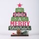 thumbnail image 4 of uds árboles de Navidad de madera decoración de mesa Mini árbol de Navidad letreros de bloques de madera decoración de mesa, 4 of 5