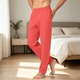thumbnail image 7 of Miqool Mens Casual Pants Elastic Waist Lightweight Loose Straight Leg Lounge Pants Home Yoga Trousers with Pockets, 7 of 7