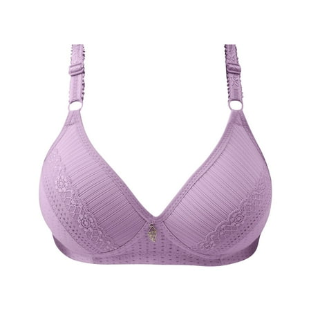 

EHTMSAK Plunge Bra for Women Full-Coverage Extreme Lift Underwire Bra Light Purple 44