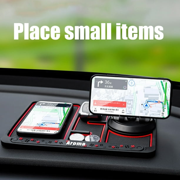 Acheter Tapis de téléphone antidérapant 360 ° 4 en 1, support GPS pour  tableau de bord de voiture, support universel