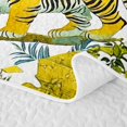 thumbnail image 5 of Erosebridal Tiger Twin Quilt Set for Boys Girls, Tropical Chinoiserie Twin Coverlet Set, 2pcs 1 Bedspread and 1 Pillowcase, 5 of 7