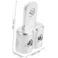 thumbnail image 2 of Moluckfu 2Ud Conector Para Cable De Amplificador Con Doble Estable Para Audio De Vehículos En Plata, 2 of 6