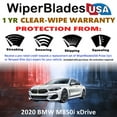 thumbnail image 2 of 2020 BMW M850i xDrive Beam Wiper Blades Wipers w/1yr Warranty (Set of 2) (WiperBladesUSA), 2 of 5