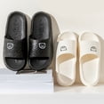 thumbnail image 4 of Women & Menâs Shower Slippers Cute Bear Pattern Slide Slippers, Indoor Non- EVA Sole, Bathroom House Shoes Beach Sandals(Black,8-9), 4 of 8