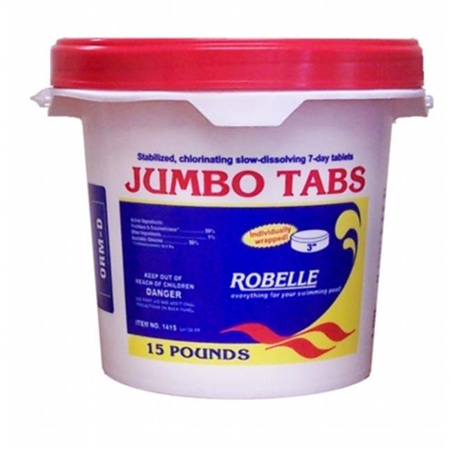 Robelle 1415 3 in. Jumbo Chlorine Tabs, 15 lbs.