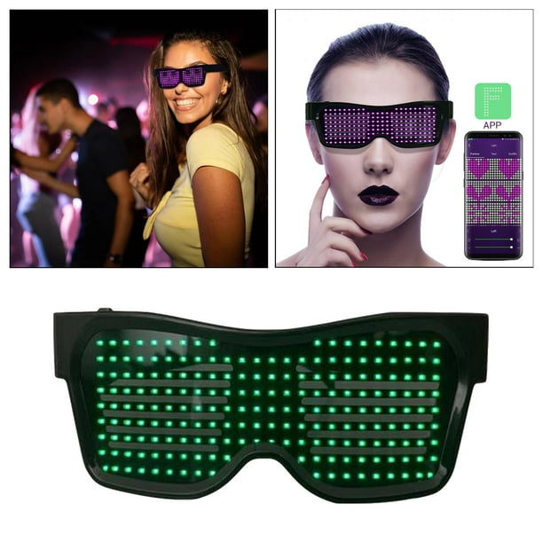 Gafas de sol bluetooth led cosplay anime Hugo verde