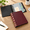 Burgundy-2 Inch, variant on 3 Ring Binder 2 Inch Black Vintage Leather Style Organizer with Pockets and Dividers