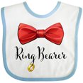 thumbnail image 3 of Inktastic Ring Bearer- Red Bow Tie Boys Baby Bib, 3 of 4