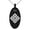 Black, variant on Stainless Steel Kamei Samurai Crest Engraved Small Oval Charm Pendant Necklace