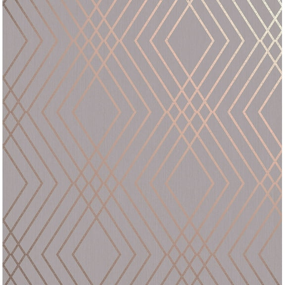 Fine Decor Shard Grey Trellis Unpasted Paper Wallpaper, 20.5-in by 33-ft, 56.4 sq. ft.