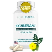 Exuberant Testosterone booster for Men, Support Testo Level, Increase Energy, Promote Muscles, Bones and Mood by PureHealth Research