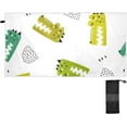 thumbnail image 2 of Dreamtimes Crocodiles Quick Dry Beach Towel with Travel Bag, Super Soft Absorbent Oversized Travel Towel Lightweight Sand Free Bath Towel for Men Women, 31 x 71 Inch, 2 of 7
