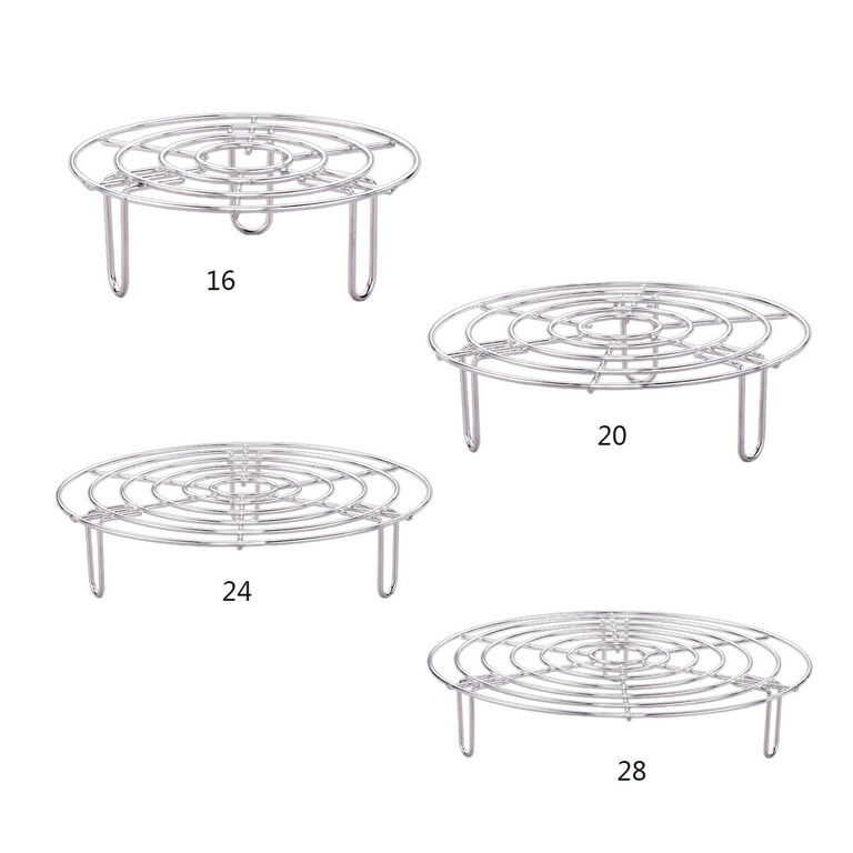 HERCHR Steamer Rack, 10.2 Inch Stainless Steel Steamer Rack Steam Tray with  Removable Legs, Pressure Cooker Canner Rack Round Pot Steaming Tray for