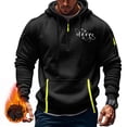 thumbnail image 3 of LEBONYARD Men's Essentials Long Sleeve Crew Tee,Fashionable Men's Printed Hooded Sweatshirt with Zipper and Multiple Pockets Pullover Sweatshirt Black L, 3 of 4