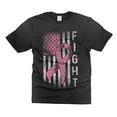 thumbnail image 2 of USA Awareness Flag T-Shirt USA Cancer Awareness Flag Tee Pink Ribbon T-Shirt Fight T-Shirt (Medium Navy Blue), 2 of 6