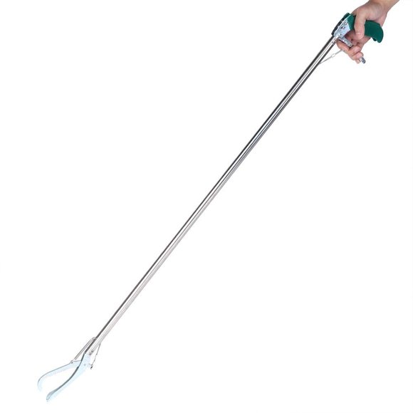 Multiple Sizes Snake Tongs, Stainless Steel Duty Standard Reptile Snake Tongs Comfortable Grip Handle Snake Catcher Wide Jaw Handling Tool(27.6 Inch with Lock)