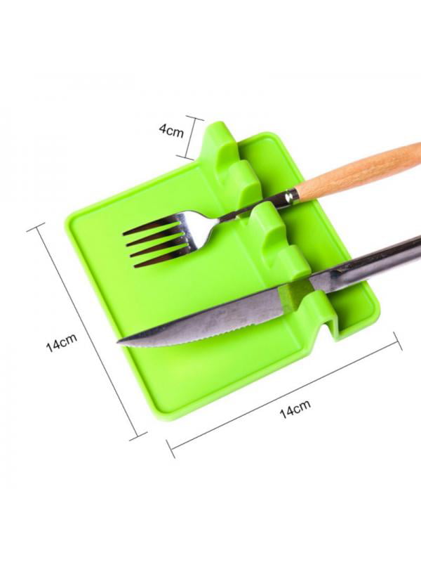 Silicone Heat Resistant Ladle Fork Mat Giant Spoon Rest Ladle Spoon Holder Cooking Utensil Spatula Holder Tools S Green. whc0815 Kitchen Heat Resistant Silicone Spoon Rest Kitchen Utensil Rest 