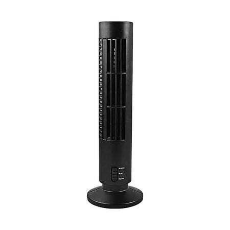 

Tiitstoy USB Tower Fan Bladeless Fan Tower Electric Fan Mini Vertical Air Conditioner Household Leafless Tower Fan Cooling Fan Air Circulation Coolers for Home 4x13 In (Black)