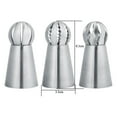 thumbnail image 3 of Less Than 5 Cake Embosser 3Pcs/Set Piping Tips Flower Icing Piping Nozzles Stainless Steel Tips Supplies Cupcake Baking Tools, 3 of 7