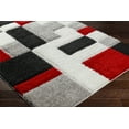 thumbnail image 3 of Mark&Day Area Rugs, 5x7 Satanta Modern Shag Bright Red/Black Area Rug, Red Black Ivory Carpet for Living Room, Bedroom or Kitchen (5'3" x 7'), 3 of 6