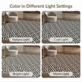 thumbnail image 7 of ODIKA 4'x6' Black Ivory Geometric Elegance Washable Area Rug Dynamic Handwoven Two-Tone Pattern Design for Dorm Room, Small Living Stain Resistant Low Profile, Easy Care, 7 of 7