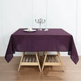 thumbnail image 2 of BalsaCircle 6 Pieces 70" x 70" Eggplant Purple Square Polyester Tablecloths Table Linen, 2 of 8