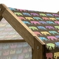 thumbnail image 5 of Animal Pet House, Abstract Savannah Animals in Colorful Design Patterned with Circles on Brown Back, Outdoor & Indoor Portable Dog Kennel with Pillow and Cover, 5 Sizes, Multicolor, by Ambesonne, 5 of 5
