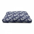 thumbnail image 3 of Leaves Pet House, Hawaiian Flora Tropical Rainforest Monstera Leaves on Stripes, Outdoor & Indoor Portable Dog Kennel with Pillow and Cover, 5 Sizes, Violet Blue Coconut, by Ambesonne, 3 of 4