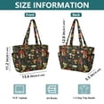 thumbnail image 4 of FORMRS Tote Bag for Women Quilted Large Capacity Travel Work Carry On Shoulder Handbag, Various Mushrooms Pattern, 4 of 7