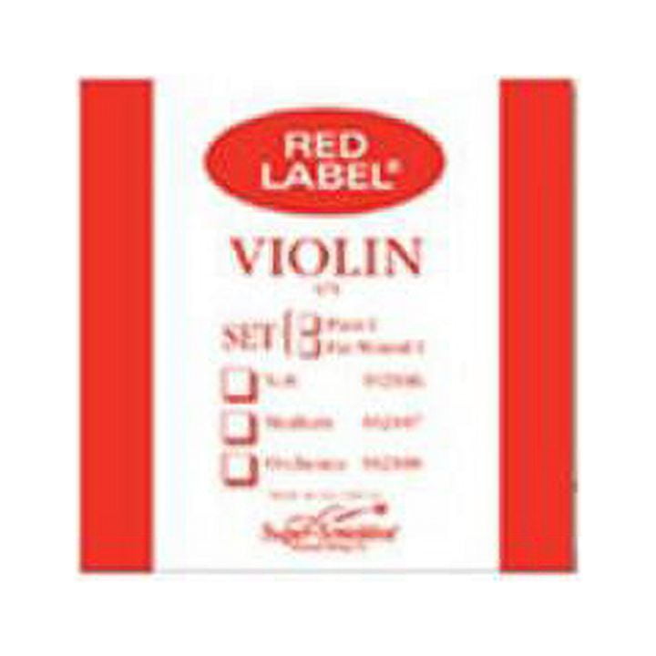 Super-Sensitive Red Label Violin Set of Strings - 4/4 Length - Medium Gauge