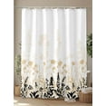 thumbnail image 4 of Fsddascl Cream Flowers Shower Curtain Set - 54" x 78" Washable Bathtub Curtain with 12 Hooks, Country Pastoral Spring Floral Herbs Waterproof Fabric Stall Shower Curtains for Bathroom/Bathtub Décor, 4 of 6