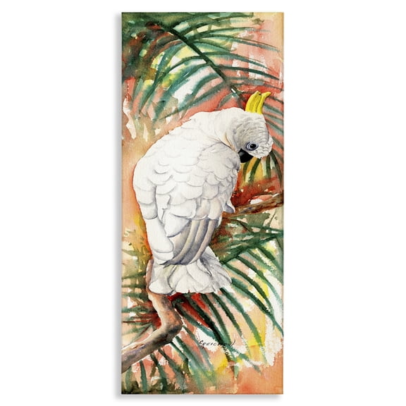 Stupell Industries Coastal Cockatoo & Vivid Branches Canvas Art, 10 x 24, by Christine Reichow
