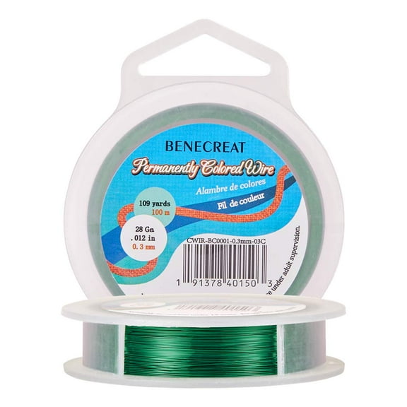 28-Gauge Resistant Wire Green Copper Wire 328-Feet/109-Yard for Jewelry Craft Making Green