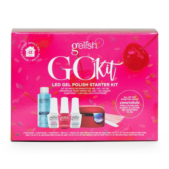 Gelish Mini, Long Lasting, Chip-Resistant, Professional Gel Nail Kit for Manicures - Gelish Mini Go Kit