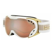 Bolle Duchess Waterproof Womens Snow Ski and Snowboard Goggles, White & Gold