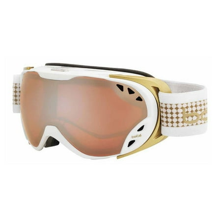 Bolle Duchess Waterproof Womens Snow Ski and Snowboard Goggles, White & Gold