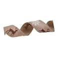 thumbnail image 5 of yotijay Christmas Ribbon Christmas Tree Decor 2 inch Wide Linen Ribbon for Gift Wrapping Brown, 5 of 9