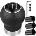 thumbnail image 1 of Perilla de cambio de marchas para coche Palanca de cambios de coche de cuero PU Perillas de cambio manual Palanca de cambios 5 velocidades con adaptadores de 8/10/12 mm Palanca de palanca de palanca r, 1 of 11