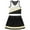 Black, variant on Alvivi Kids Girls Cheer Leader Costume Cheerleading Crop Top with Pleated Skirt Set 6-16