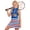 Z01-Blue, variant on Girls Tennis Dress 1/4 Zip Golf Outfit Pickleball Athletic Dress Workout Golf Pickleball Dress Sleeveless Dresses