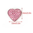 thumbnail image 4 of Becaristey Pack de 6 Bling Autocollants en Forme de Coeur Mousseux Thermostabilité Résistant au Froid Installation Facile Strass Décor Rose 1Set, 4 of 6