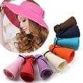 thumbnail image 2 of Fashion Girl Women Lady Foldable Roll Up Sun Beach Wide Brim Straw Visor Hat Cap, 2 of 19
