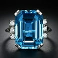 thumbnail image 5 of EOEMY Luxury Blue Cut Cubic Zircon Ring Women 925 Silver Filled Jewelry Sz 6-10-6, 5 of 5