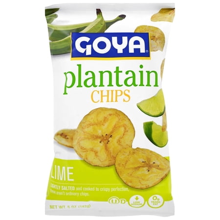 GOYA Foods Plantain Chips Lime 5 Ounce (Pack of 14)
