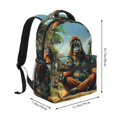 thumbnail image 2 of Fotbe Forest Meditating Gorilla Mochila Casual con Estampado para Escuela, Viajes y Actividades al Aire Libre - Duradera, Ligera y Cómoda, 2 of 5